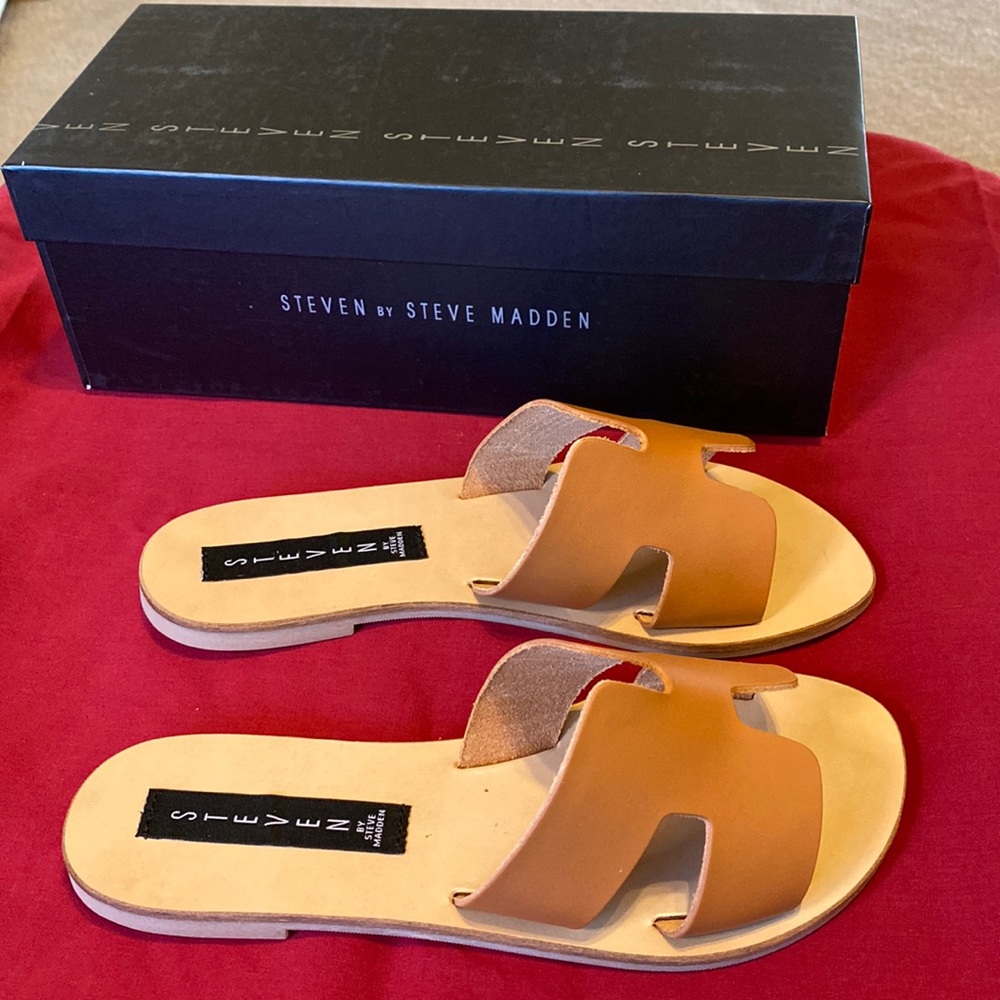 STEVEN by Steve Madden Greece Slides - Size 7